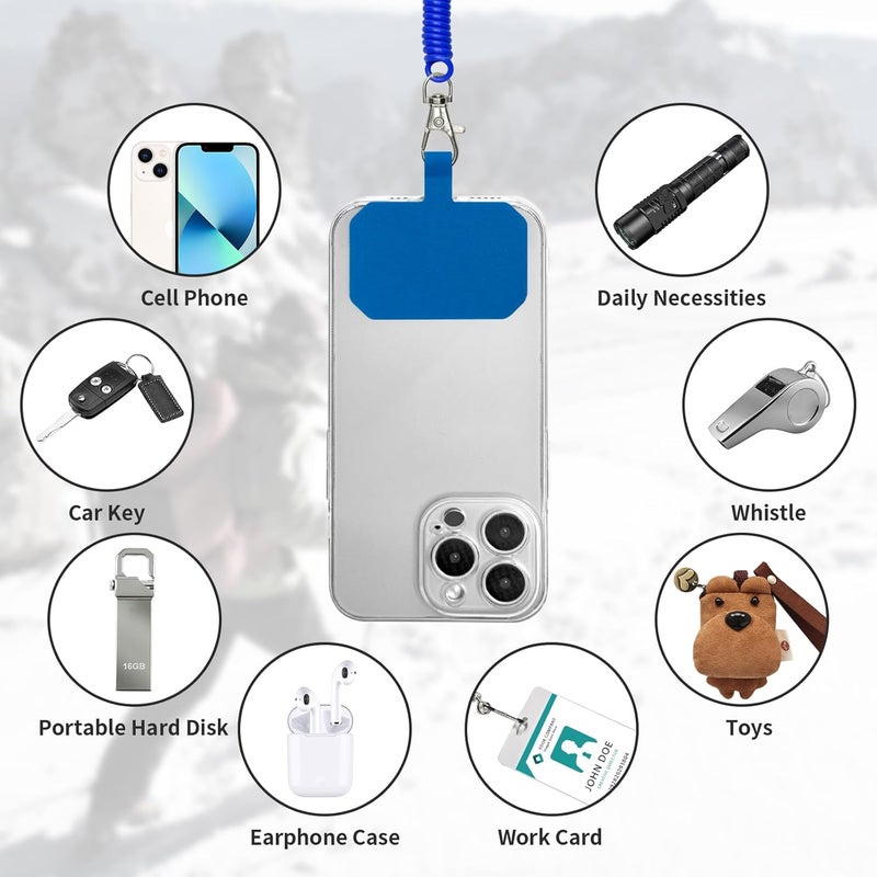 HOTEMIA Phone Lanyard - Anti Theft & Drop Protection for iPhone, Most Cell Phones - Black & Blue - Image 4
